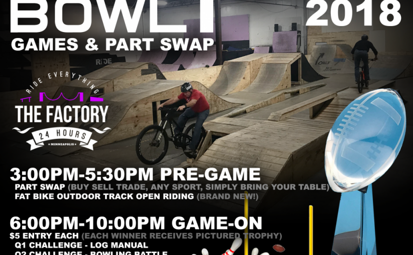 No game plans Sunday? Join our “Ride Bowl I” Games & Part Swap!