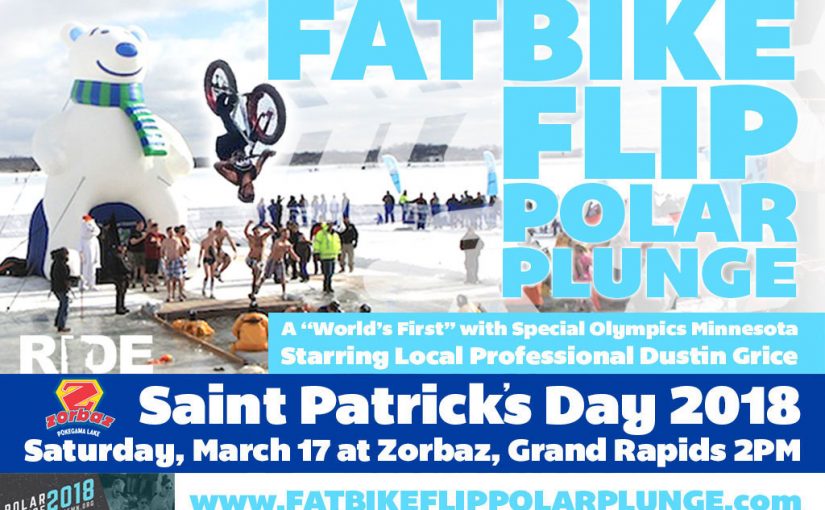 Fatbike Flip POLAR PLUNGE with Minnesota Special Olympics & Zorbaz!